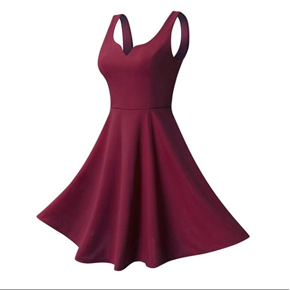Maroon party dress